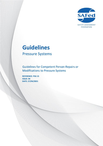 PSG15 Issue 04 - Guidelines for the competent person – Repairs or modifications to pressure systems