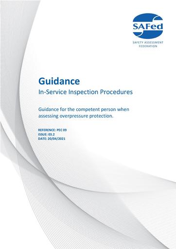 PEC09 - ISSUE 3.2 - Guidance – For the competent Person when assessing overpressure protection