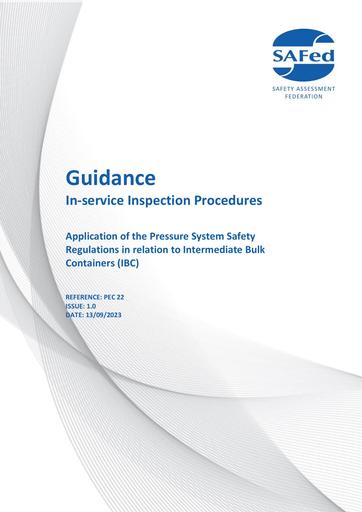 PEC22 - ISSUE 1.0 - Application of the Pressure System Safety Regulations in relation to Intermediate Bulk Containers (IBC)