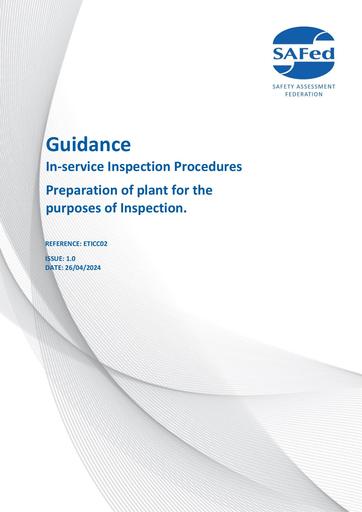 ETICC02 Issue 1.0 In-service Inspection procedures – Preparation of Plant for the Purpose of Inspection