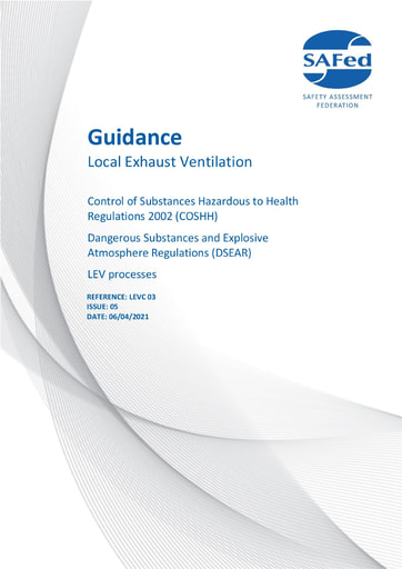 LEVC 03 Issue 05 - Guidance on in-service examination and testing procedures of of Local Exhaust Ventilation (LEV)