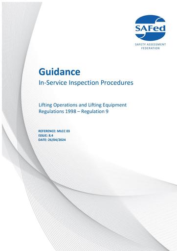 MLCC 03 Issue 8.2 - Lifting Operations and Lifting Equipment Regulations 1998 (LOLER) – Regulation 9